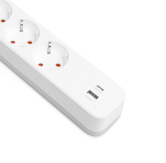 Удлинитель Videx ONCORD 4 розетки 3.4А USB+USB-C с кнопкой 3 м Белый (29436119) - фото 5 Удлинитель Videx ONCORD 4 розетки 3.4А USB+USB-C с кнопкой 3 м Белый (29436119) - фото 5