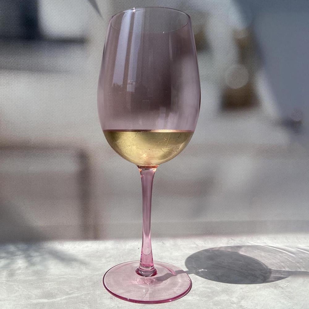 Келих для вина із золотим обідком 625 мл Рожеве золото (21-AT10240) - фото 4 Келих для вина із золотим обідком 625 мл Рожеве золото (21-AT10240) - фото 4