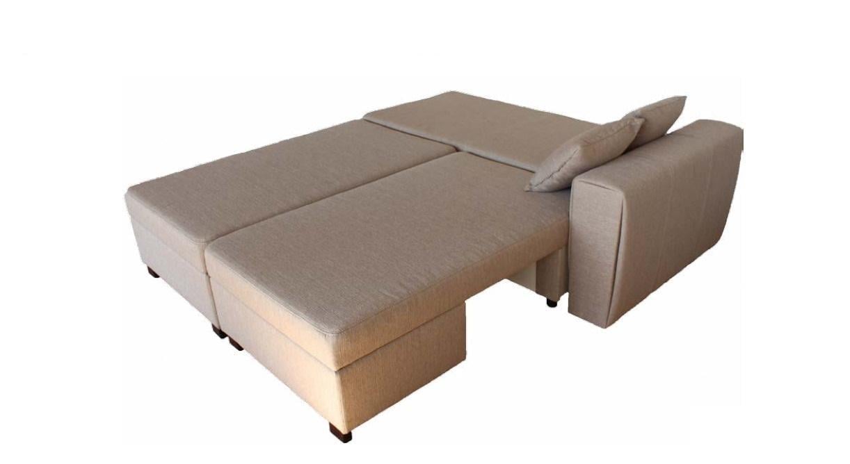 Угловой диван Анвит Нео еврокнижка раскладной дерево/ткань мегатекс 230х150 см  Бежевый