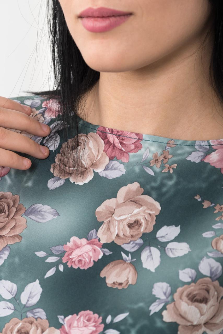 Блузка женская со шнурком Розы 159 4XL Green - фото 7 Блузка женская со шнурком Розы 159 4XL Green - фото 7