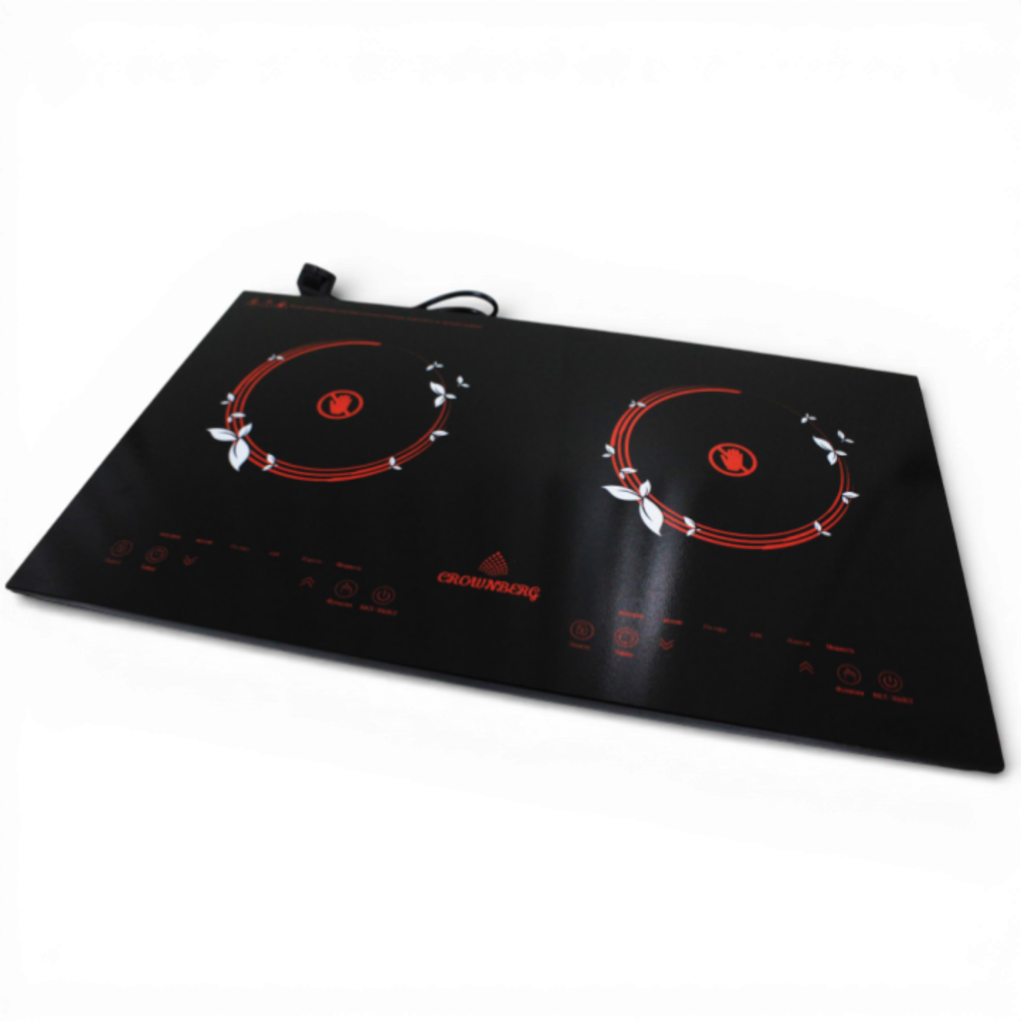 Настольная плита инфракрасная Crownberg CB-1330 двухконфорочная 4000 Вт Black (Р_CB1325Black)