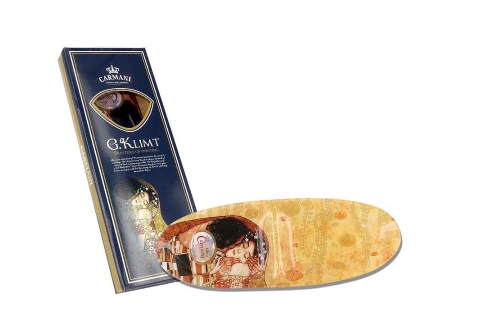 Тарелка стеклянная Carmani Г. Климт Поцелуй 30х11,3 см (198-8031)