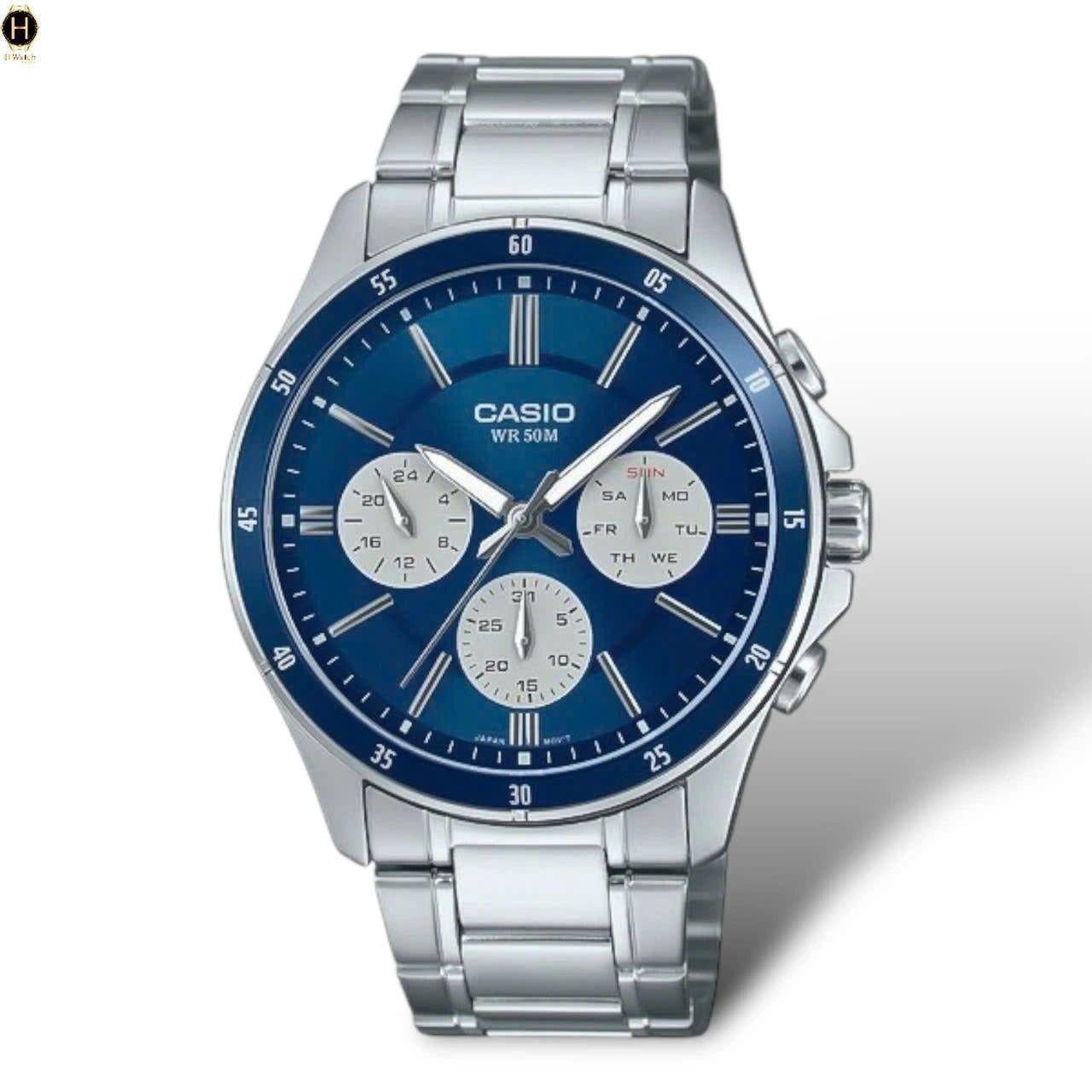 Наручные часы мужские Casio MTP-1374D-2A3VDF d 42 мм Серебряный (2454257380)