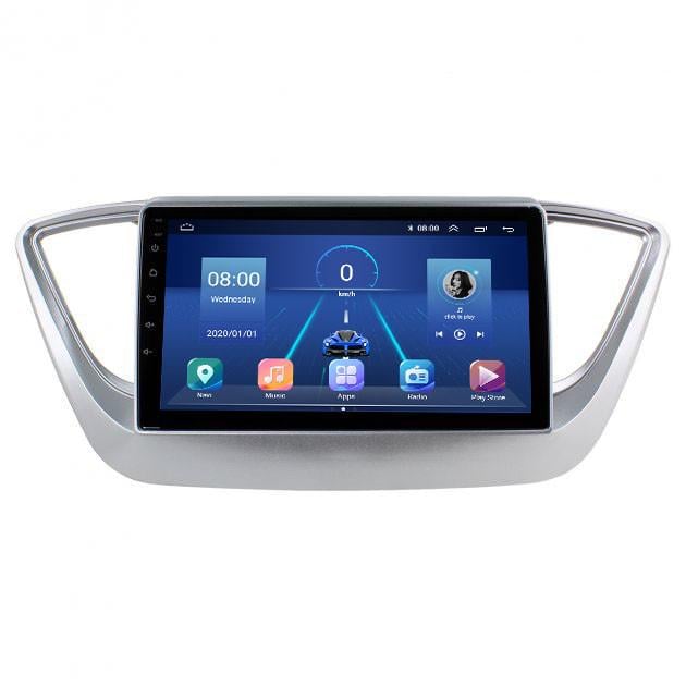 Автомагнитола штатная Lesko для Hyundai Solaris II 2017-2020 9" 6/128Gb 4G Wi-Fi GPS Top MOB