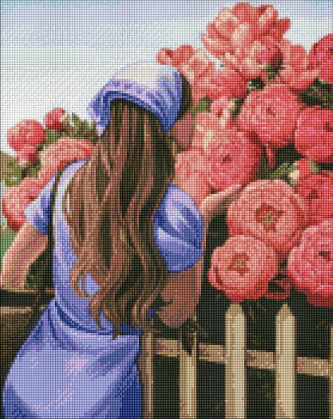 Алмазная мозаика Идейка Ароматные пионы 40x50 см (Id-AMO7441)