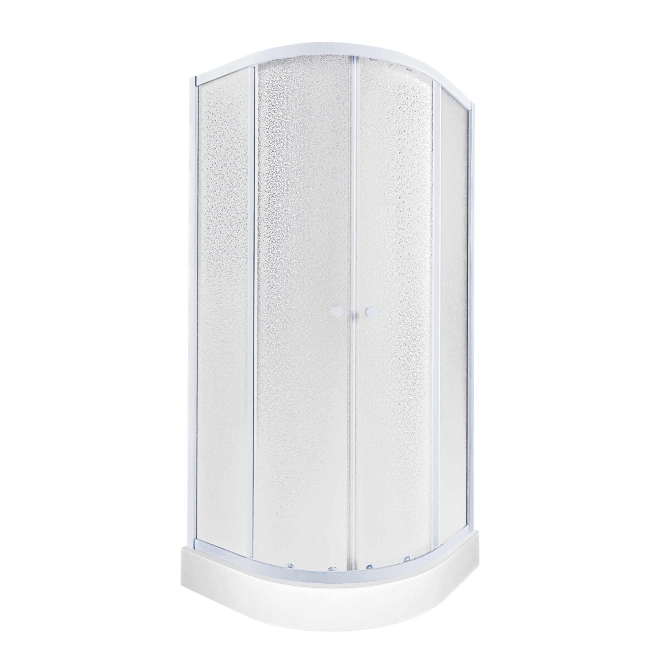 Набір Qtap душова кабіна Presto WHI1099AP5 Pear 1970x900x900 мм піддон Robin 309912C 90x90x12 см із сифоном
