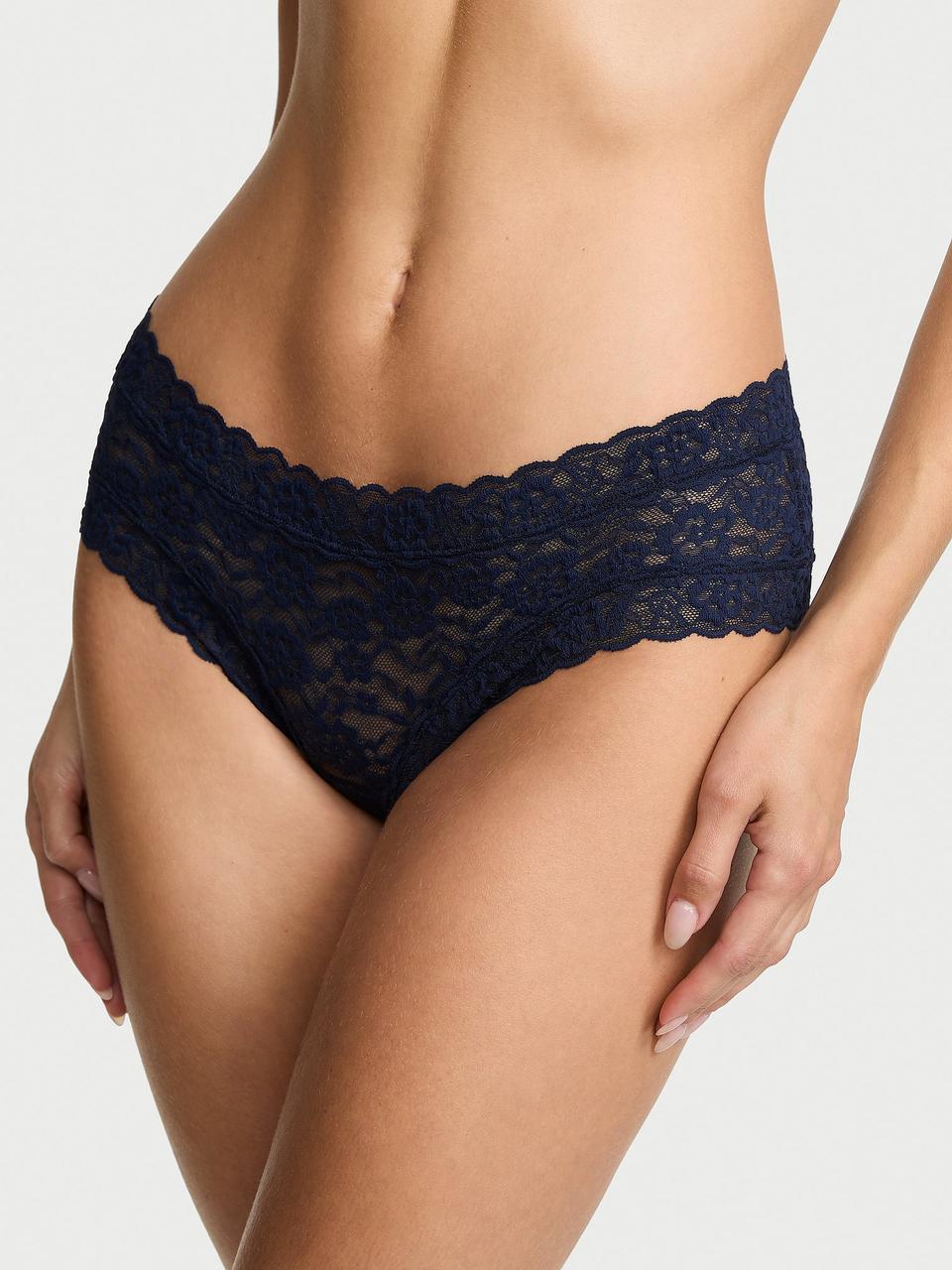 Трусики женские Victoria's Secret Lace Cheeky XS Синий (22612645951)