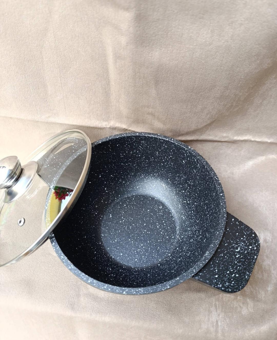 Набор кастрюль Benson BN-386 с мраморным антипригарным покрытием 6 предметов Черный (BN-386) - фото 3 Набор кастрюль Benson BN-386 с мраморным антипригарным покрытием 6 предметов Черный (BN-386) - фото 3