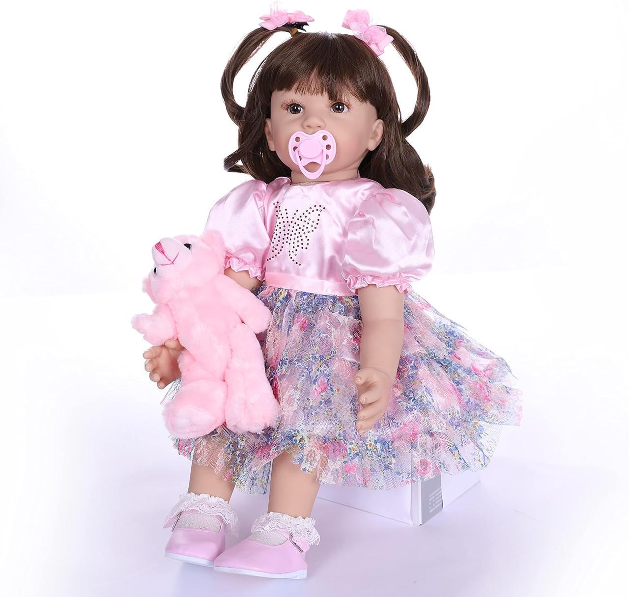Кукла коллекционная Reborn Анюта мягконабивная соска/бутылочка игрушка 60 см (1696868484)