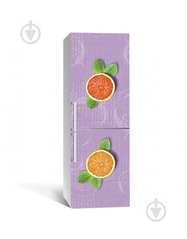 Наклейка на холодильник Zatarga "Апельсин" 650х2000 мм виниловая 3Д наклейка декор на кухню самоклеящаяся Z181726re Наклейка на холодильник Zatarga "Апельсин" 650х2000 мм виниловая 3Д наклейка декор на кухню самоклеящаяся Z181726re