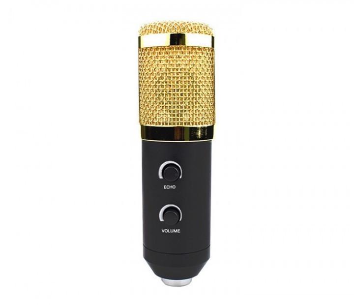 Студійний мікрофон Music D.J. M800 зі стійкою і вітрозахистом Black/Gold - фото 4