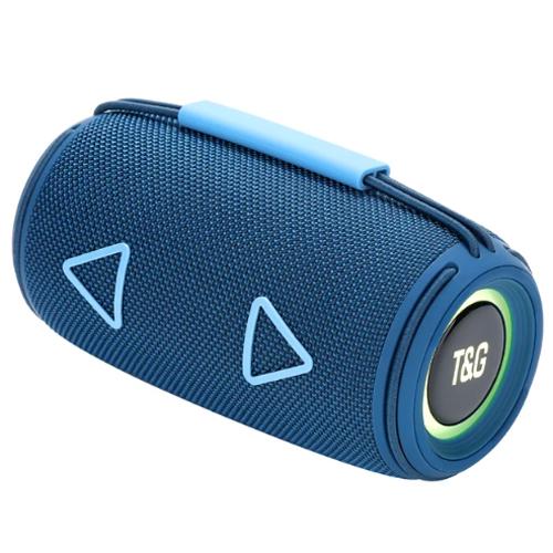 Портативная колонка TG657 Bluetooth 1500 mAh с RGB подсветкой Blue (593988)