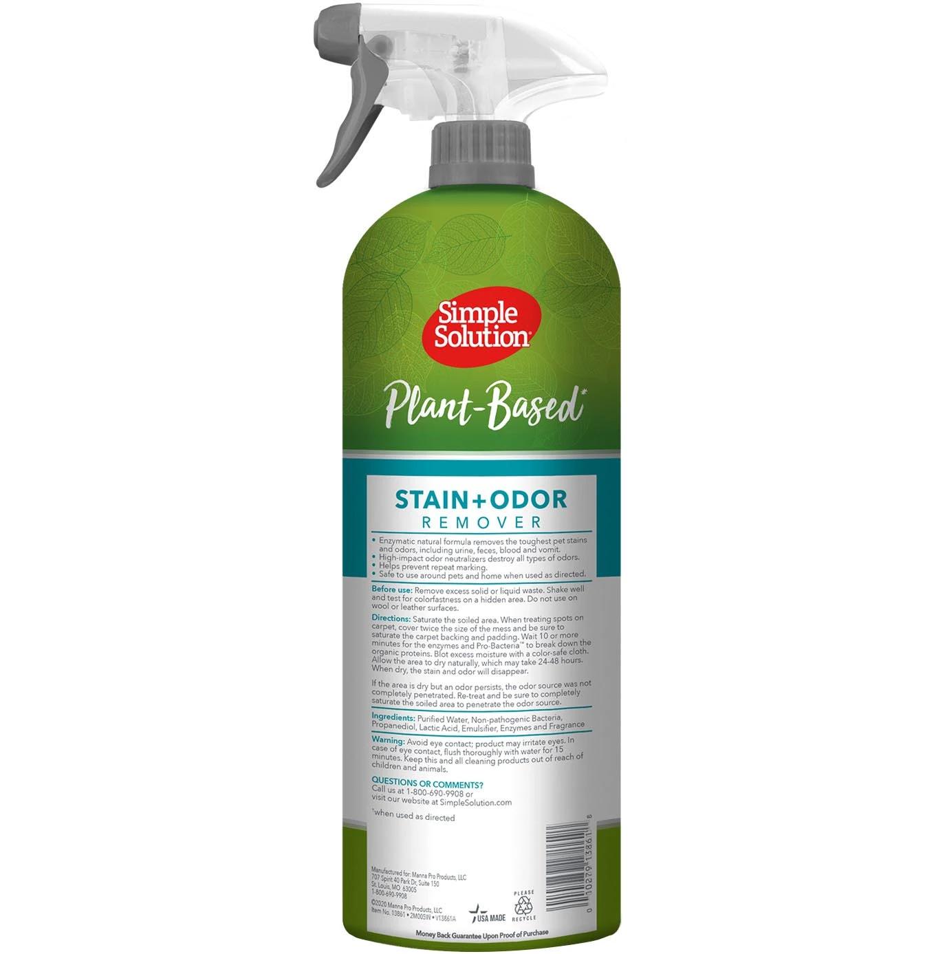 Средство растительное Simple Solution Plant-Based Stain & Odour Remover для удаления запахов и пятен от домашних животных 945 мл (ss13861) - фото 2 Средство растительное Simple Solution Plant-Based Stain & Odour Remover для удаления запахов и пятен от домашних животных 945 мл (ss13861) - фото 2