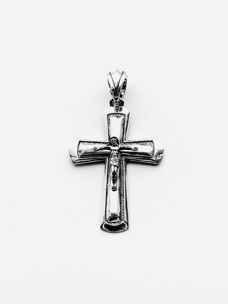 Крестик серебряный 925 пробы с чернением (КДУ- 35)