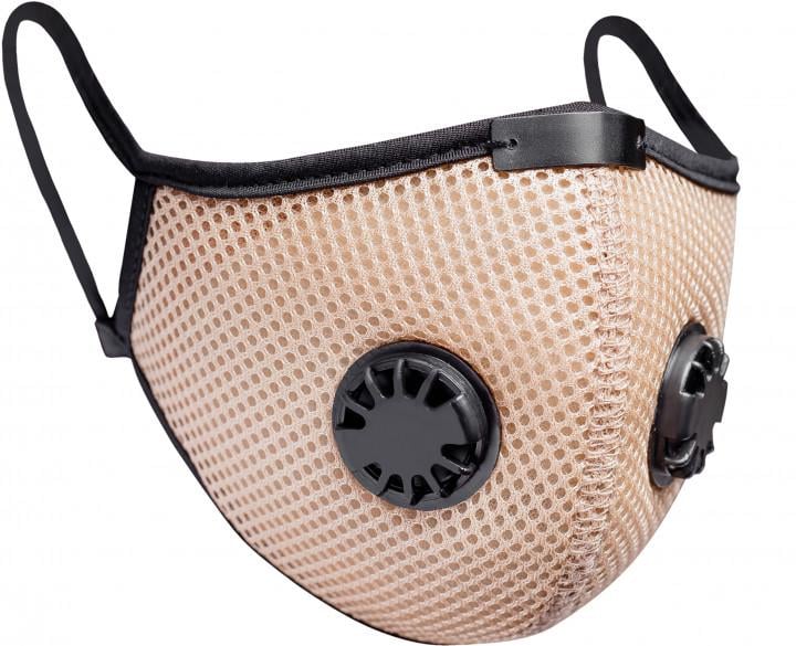 Маска многоразовая XoKo с 2 клапанами и фиксатором Beige (XK-RS-BG1)