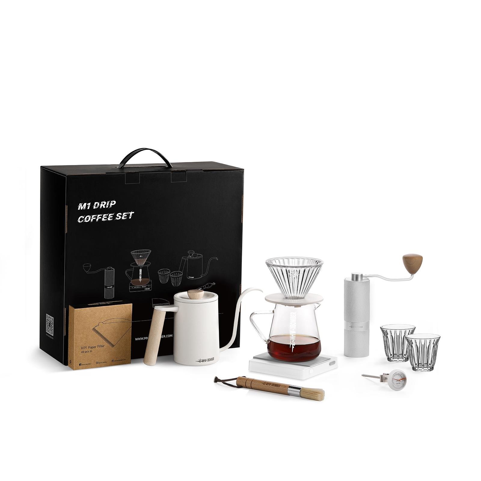 Подарунковий набір бариста MHW-3BOMBER M1 Drip Coffee Set Deluxe 10в1 Білий (CS5567W)