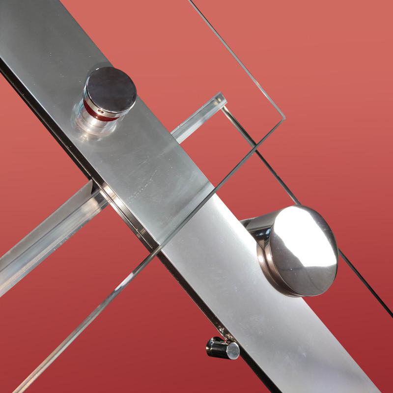 Душевая дверь в нишу KOER SR SD01-140x200-TR-01 прозрачное стекло Easy Clean 8 мм Хром (KR5380) - фото 8