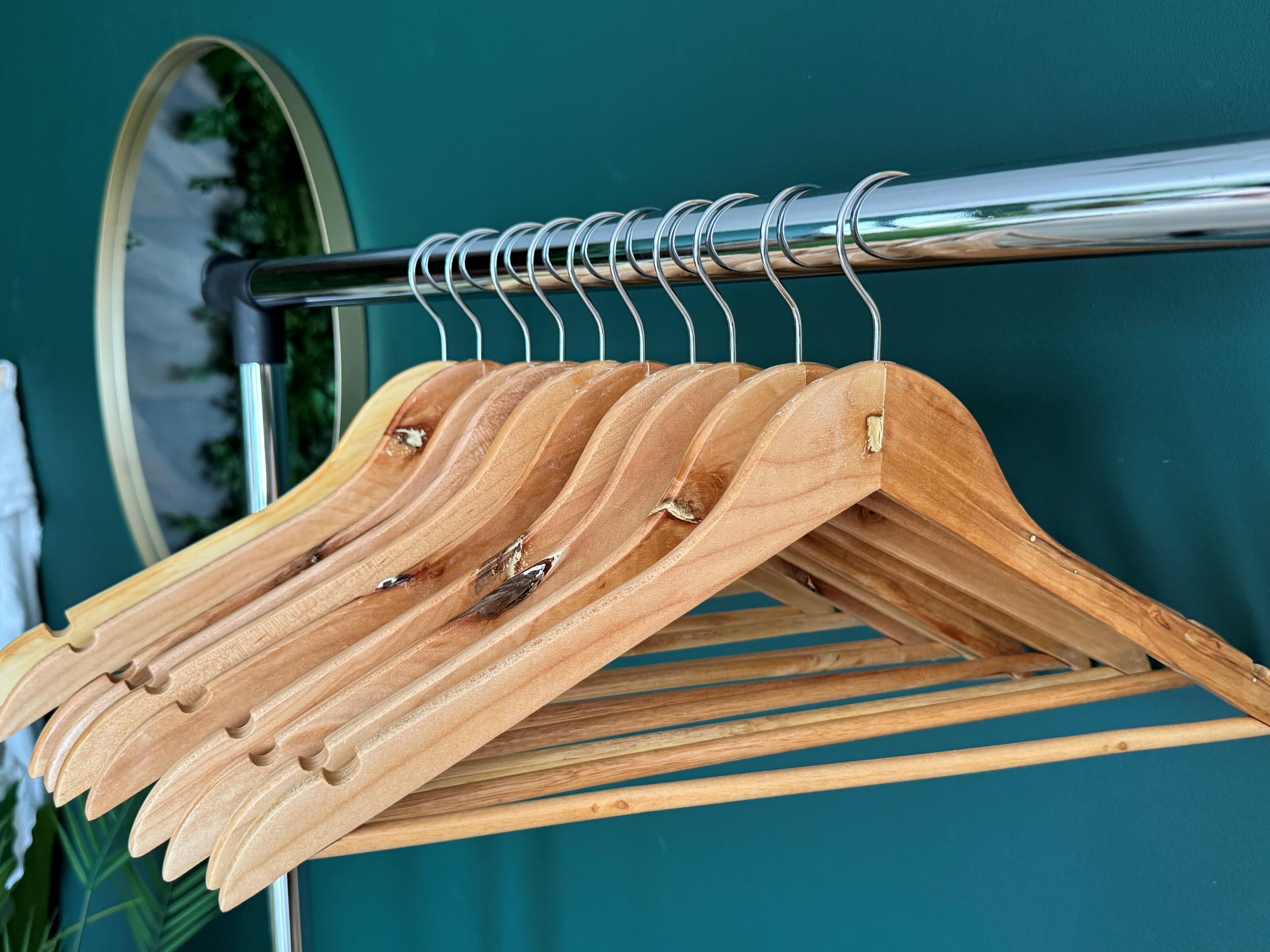 Набір плічок дерев'яних для одягу третій сорт 10 шт. (05210/10)