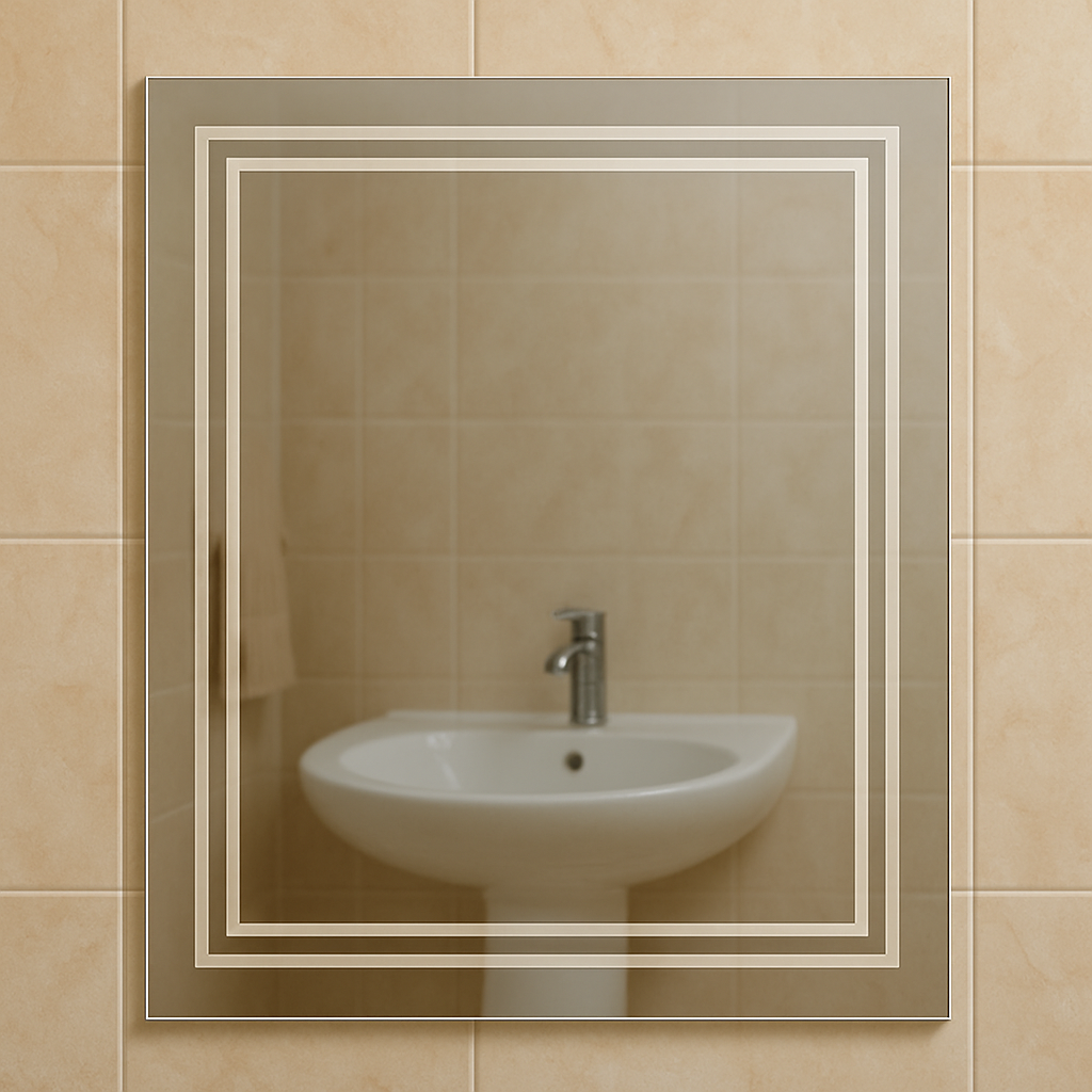 Зеркало MPS-58 90х70 см без подсветки с пескоструйным рисунком