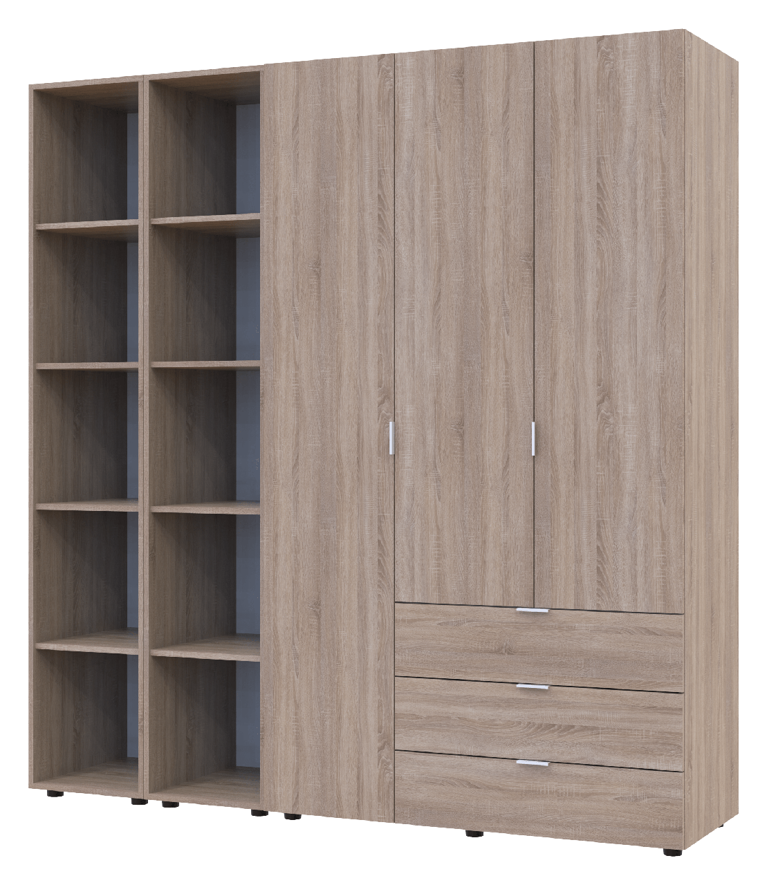 Комплект шкафов Doros Гелар 3 шт. 192,6х49,5х203,4 см Дуб сонома (DRS-011150)