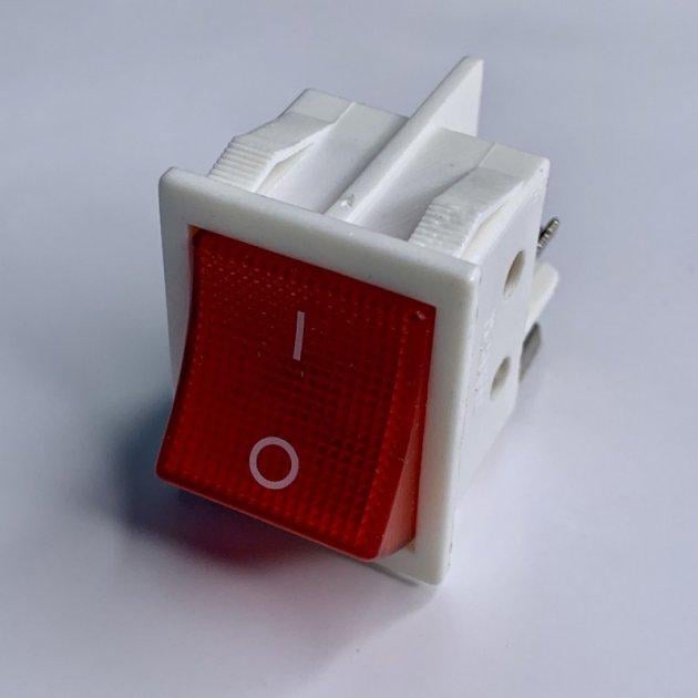 Перемикач Lemanso LSW03 великий із підсвіткою Білий (KCD2-201N-2S)