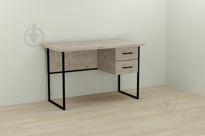 Компьютерный стол Ferrum-decor Дакота 76x140x70 черный ДСП Дуб Шервуд 32мм