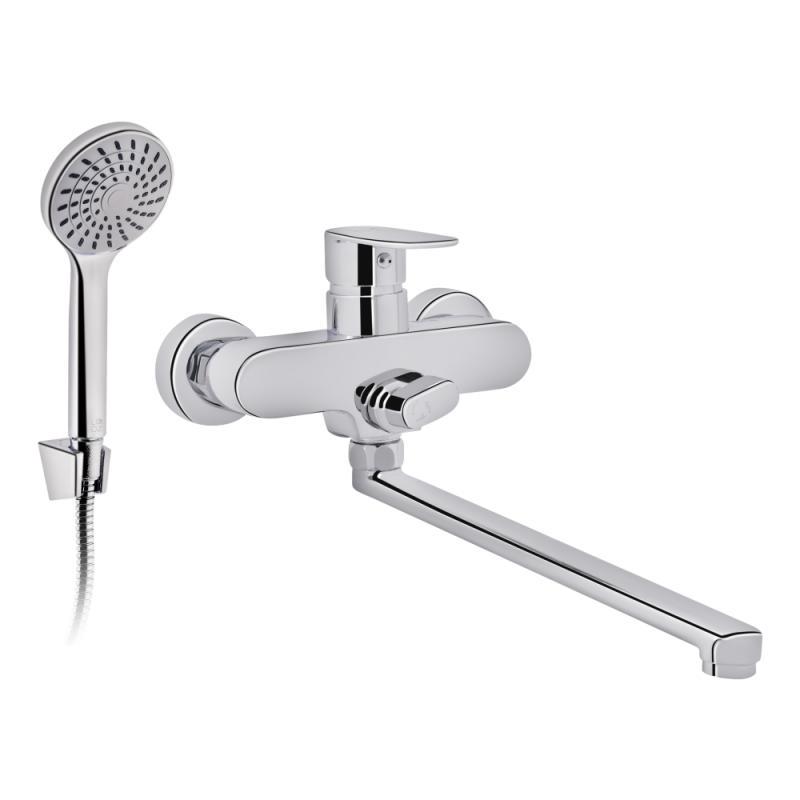 Смеситель для ванны Lidz CRM 24 49 005-1 длинный излив (k35)