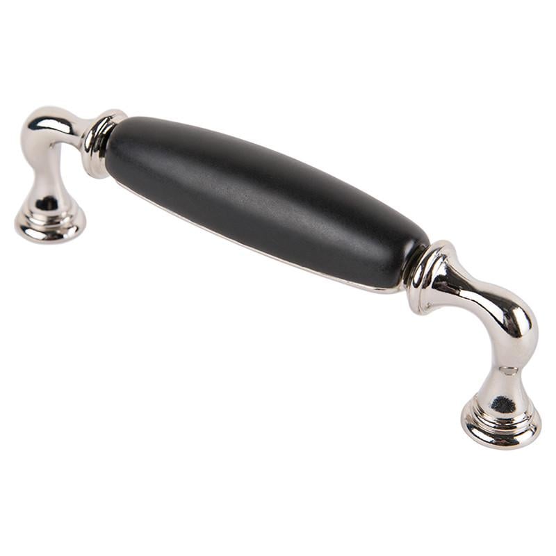 Мебельная ручка Bosetti Marella CL 15136.128 Никель полированный/Черный матовый (69016)