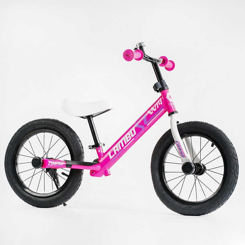 Беговел Corso Lambo 125061 14" с надувными колесами Pink