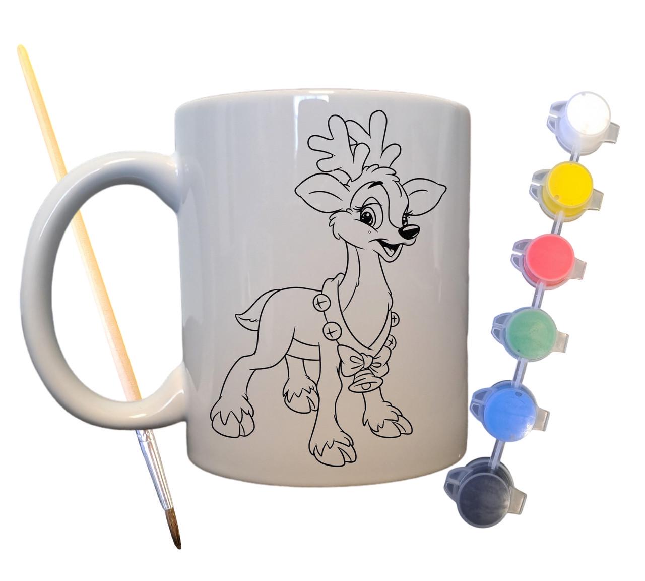 Набор для творчества кружка раскраска Санта и Рождество 330 мл Белый (КР0054)