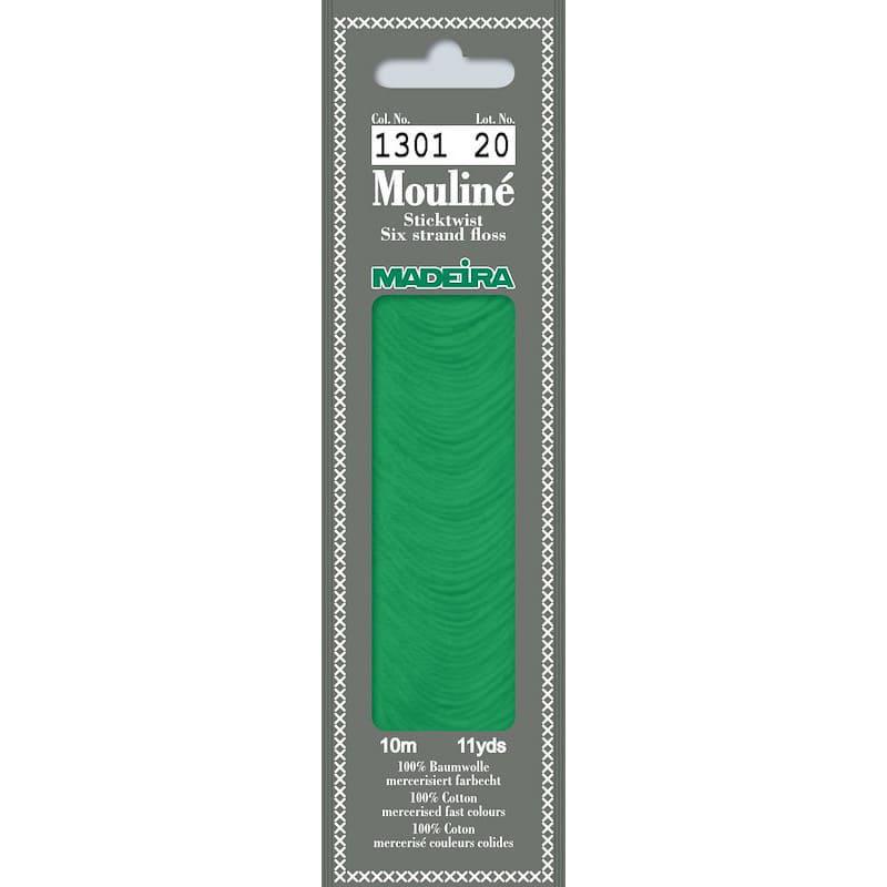 Нитки мулине Madeira 1301 Mouline Изумрудный