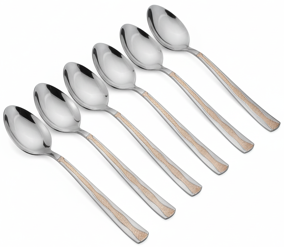 Ложки чайні Stenson Snake з нержавіючої сталі 6 шт. (30385)