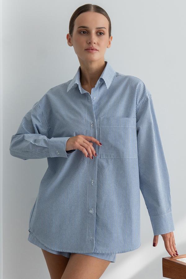 Рубашка Forli с длинным рукавом хлопковая XS/S Seaside (HL0058-75-60)