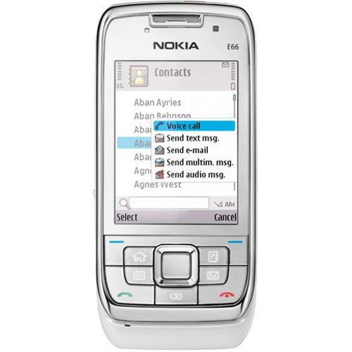 Мобильный телефон Nokia E66 Slider White
