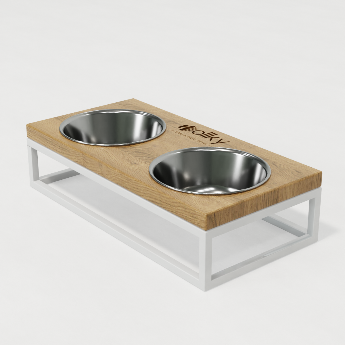 Миски на подставке для маленьких собак и котов Hollky Base S 2х0,45 л (BS-36187-WHNT) - фото 5