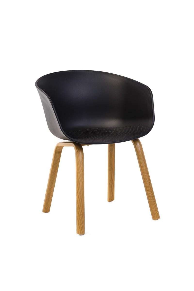 Стул обеденный Ветро Мебель P-08 790х570х560 дерево/пластик Черный