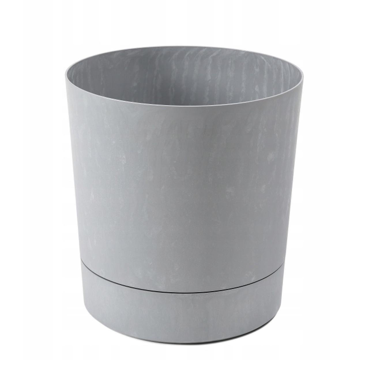 Вазон для цветов Lamela AURA с подставкой 280х294 мм Серый бетон (25419751834) - фото 1 Вазон для цветов Lamela AURA с подставкой 280х294 мм Серый бетон (25419751834) - фото 1