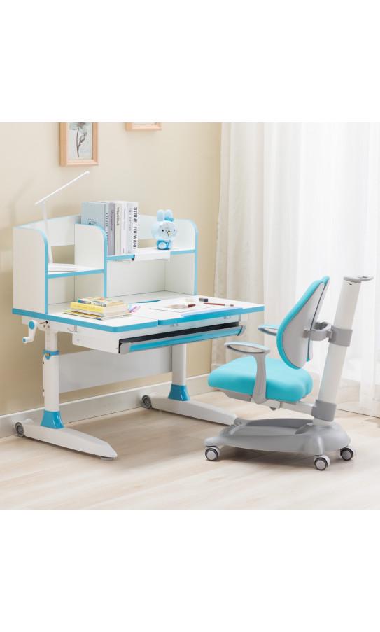 Растущая школьная парта GT Racer DS-1603 Blue для школьников и дошкольников Голубой - фото 5 Растущая школьная парта GT Racer DS-1603 Blue для школьников и дошкольников Голубой - фото 5