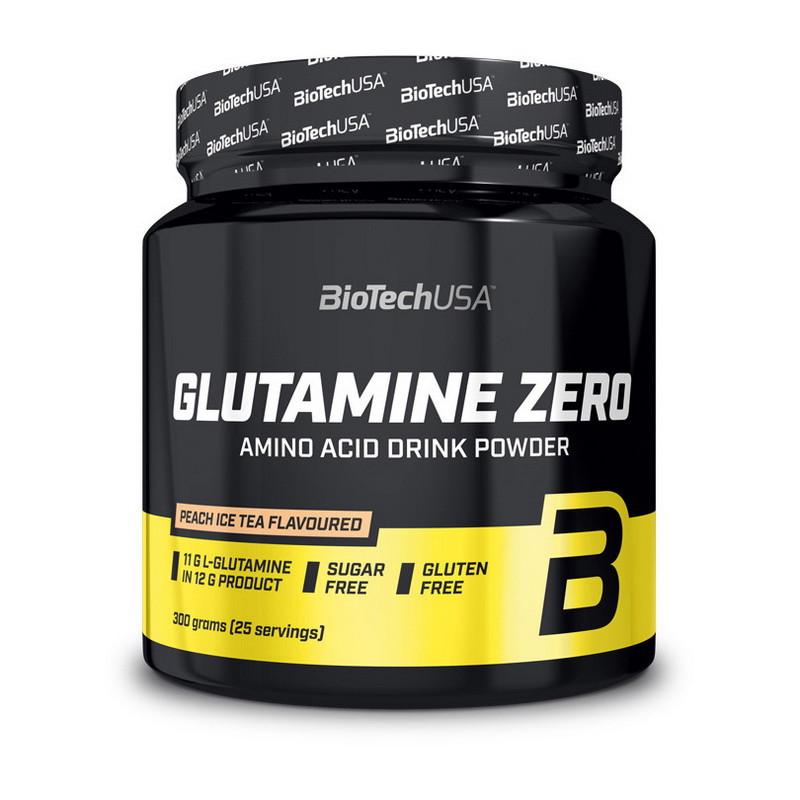 Глютамін BioTech USA Glutamine Zero 300 г Персиковий холодний чай (08725-01)