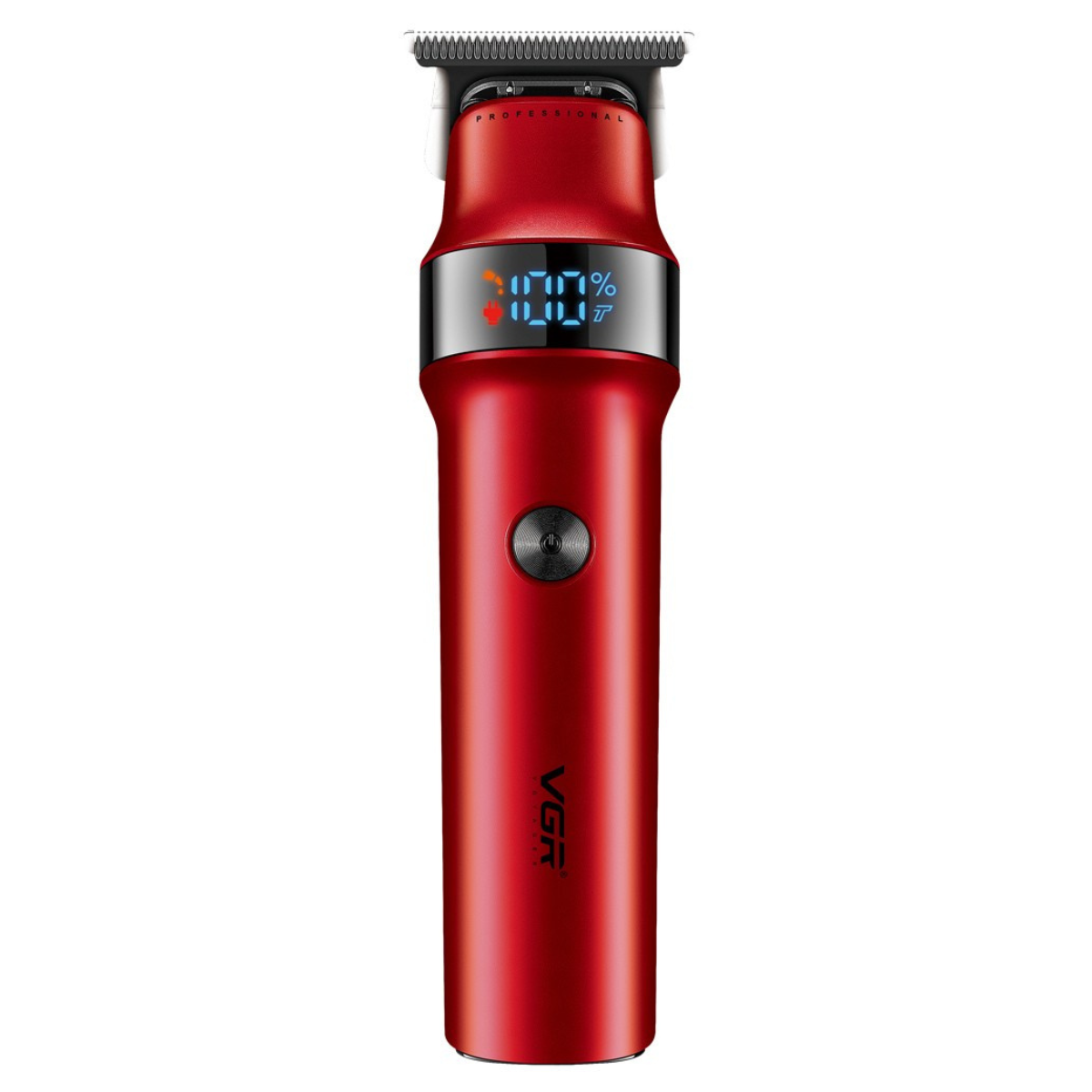 Тример для стрижки бороди та волосся VGR V-987 3 насадки з LED дисплеєм Red (31153122)