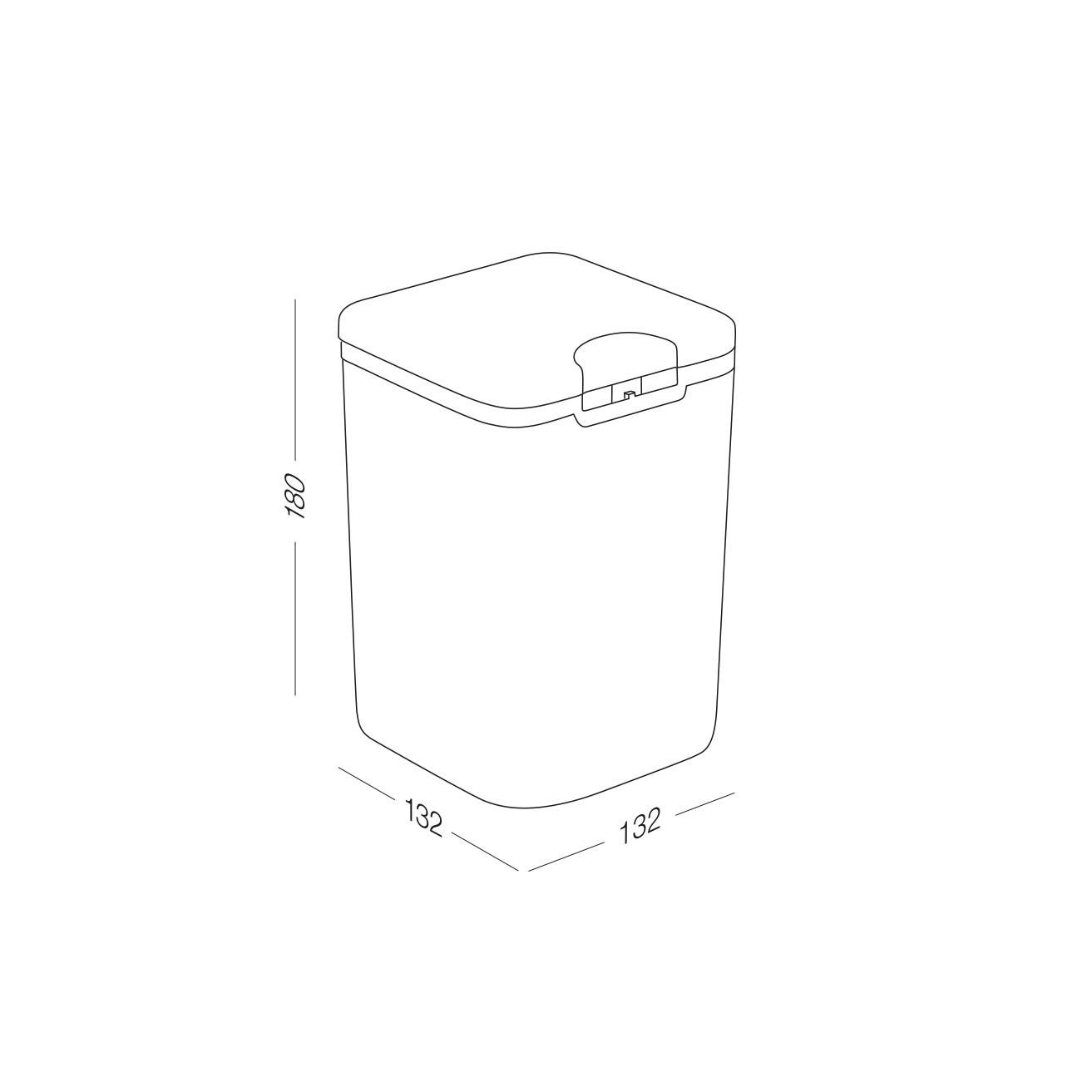 Ведро для мусора MVM BIN-06 2L BEIGE с крышкой 2 л Бежевый (211359) - фото 2