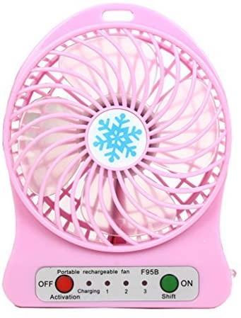 Вентилятор компактный настольный Portable Fan mini Розовый (1197625641)