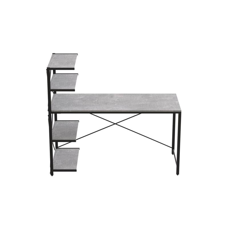 Компьютерный стол Ferrum-decor Jack 140 металл/ДСП Черный/Бетон (FRD-104406)