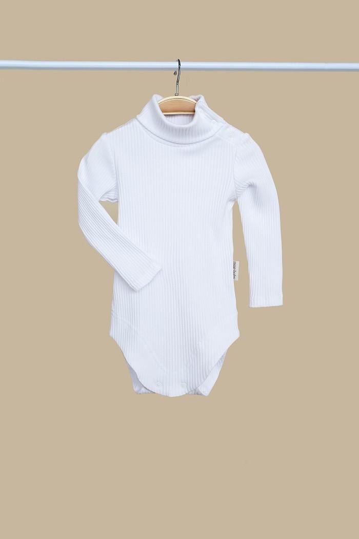 Боді-гольфик дитячий Mag Baby Strip в рубчик 62 см 0-3 міс. Білий (2020624237)