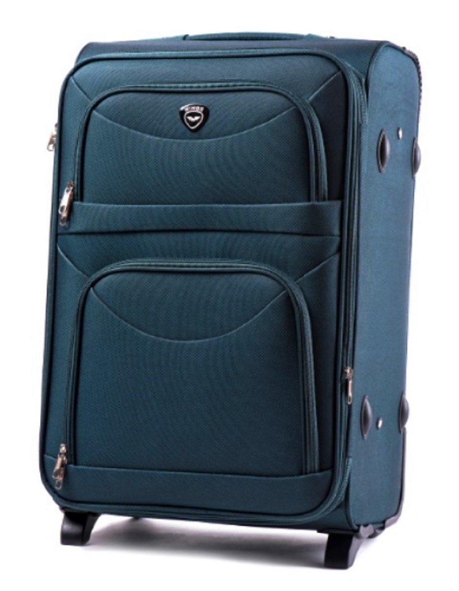 Чемодан тканевый Wings 6802 большой 2 колеса Зеленый (Vt00146) - фото 1