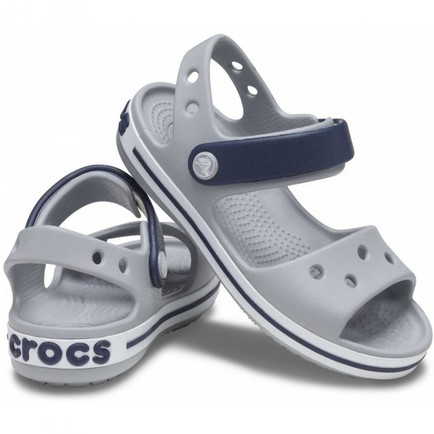 Сандалі для хлопчика Crocs Crocband Sandal kids р. 22/23 Light Grey/Navy (8870)