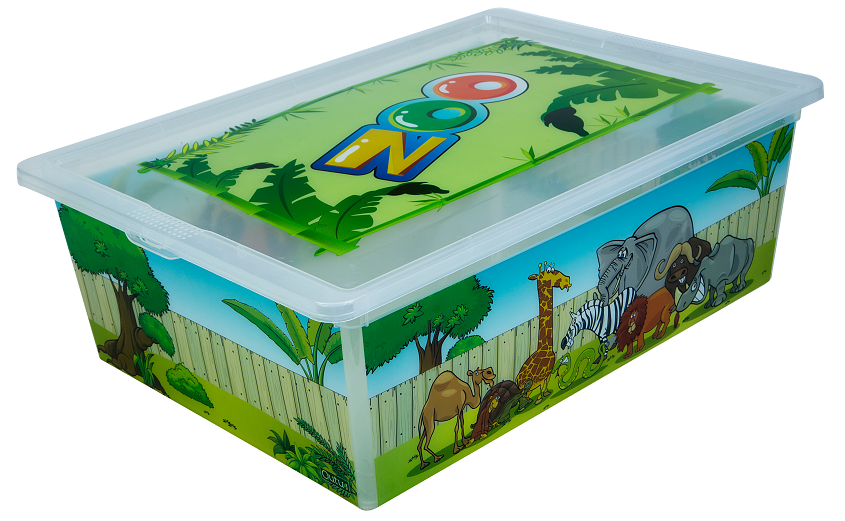 Ящик для зберігання QUTU Light Box ZOO пластиковий 17,5х37х52,5 см 25 л (31182892)