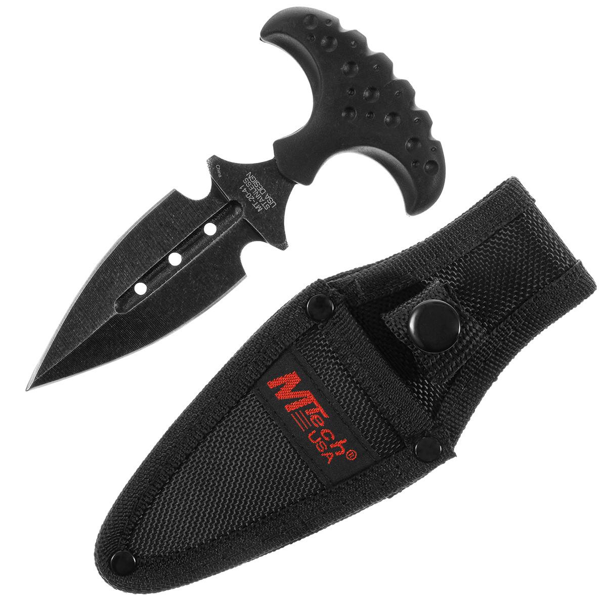 Нож метательный Master Cutlery Push Dagger Stonewashed 5,47" Black (MT-20-41BK) - фото 5