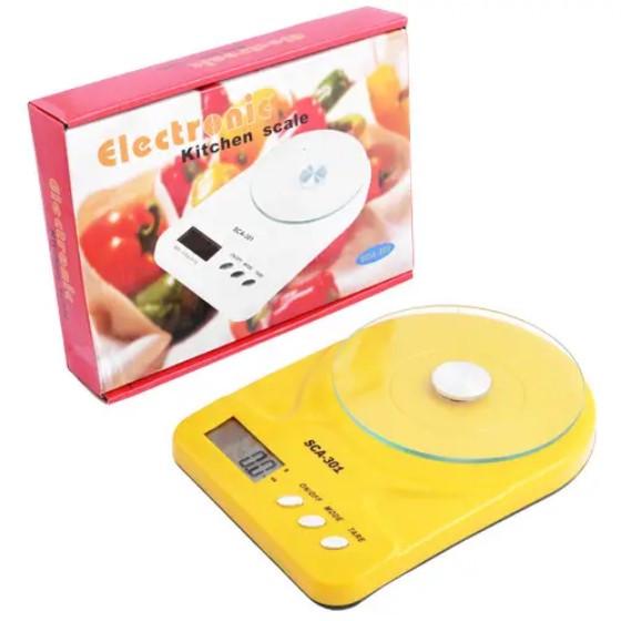 Ваги кухонні 7 кг 1 г Yellow (SCA-301) - фото 2 Ваги кухонні 7 кг 1 г Yellow (SCA-301) - фото 2