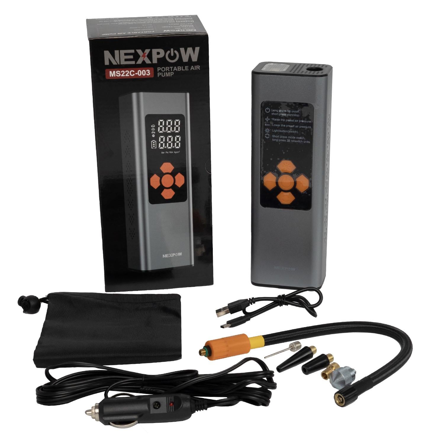 Компрессор со встроенным аккумулятором NEXPOW MS22C Li-Ion беспроводной 6000 mAh 60W